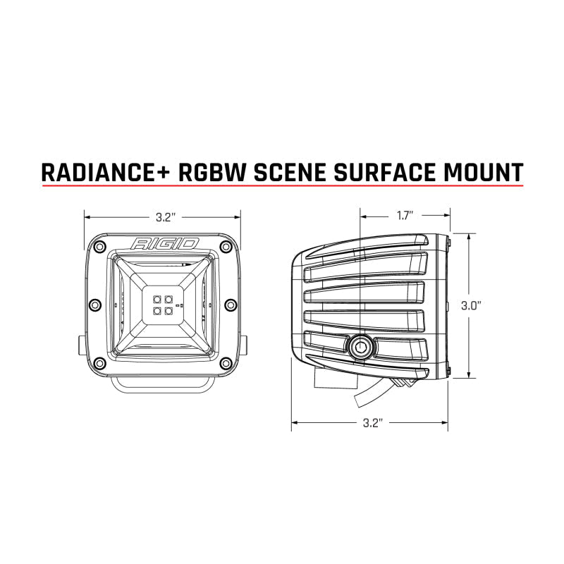 RIGID Industries Radiance+ Scene RGBW Surface Mount - Pair