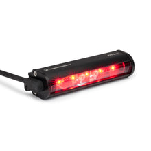 Load image into Gallery viewer, Baja Designs RTL-M No Plate Light 6in light bar with red LED lights in a sleek black housing, designed for offroad vehicles.
