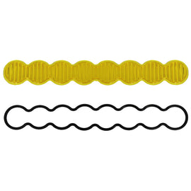 Baja Designs S8 Series Wide Driving Lens Kit in amber color, featuring a textured lens and black rubber gasket.