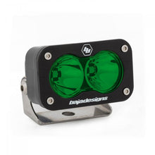 Load image into Gallery viewer, Baja Designs S2 Sport Spot Pattern LED work light in green, featuring a durable black housing and mounting bracket.