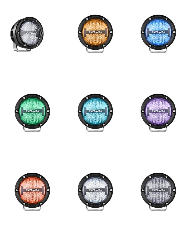RIGID Industries 360-Series 4in LED Off-Road Diffused Beam - RGBW Backlight (Pair)