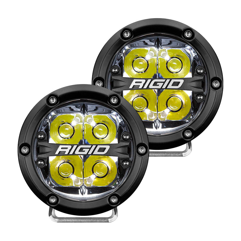 RIGID Industries 360-Series 4 Inch Led Off-Road Spot Beam White Backlight Pair