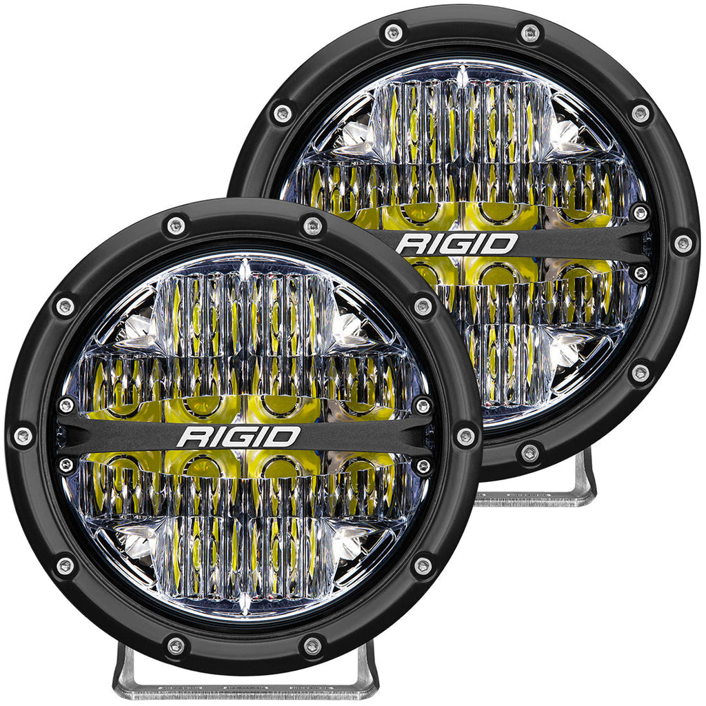 RIGID Industries 360-Series 6 Inch Led Off-Road Drive Beam White Backlight Pair