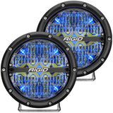 RIGID Industries 360-Series 6 Inch Led Off-Road Drive Beam Blue Backlight Pair