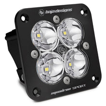 Load image into Gallery viewer, Baja Designs Squadron Sport black flush mount LED light pod with four clear lenses for enhanced visibility and performance.