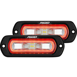 RIGID Industries SR-L Series Flush Mount LED Spreader Pair w/ Red Halo - Universal