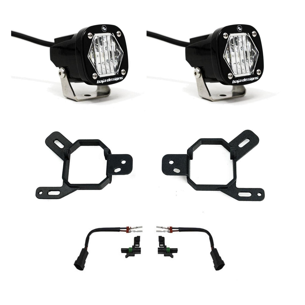 S1 Fog Pocket Light Kit 24-25 Silverado/Sierra 2500/3500 2025 1500 AT4-X (Clear) Baja Designs