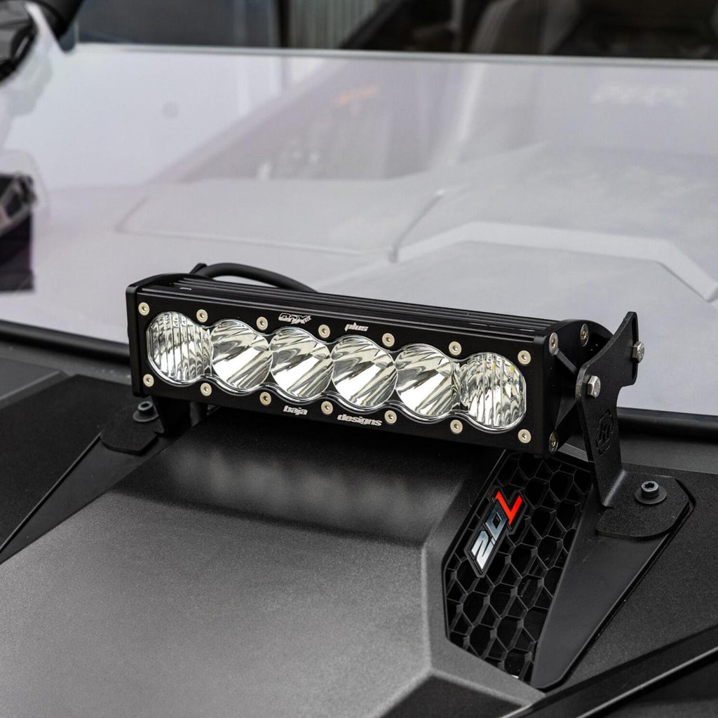 OnX6+ 10 Inch Light Bar Hood Mount Kit Polaris 2025 RZR ProR; ProS; ProXP, Clear Baja Designs