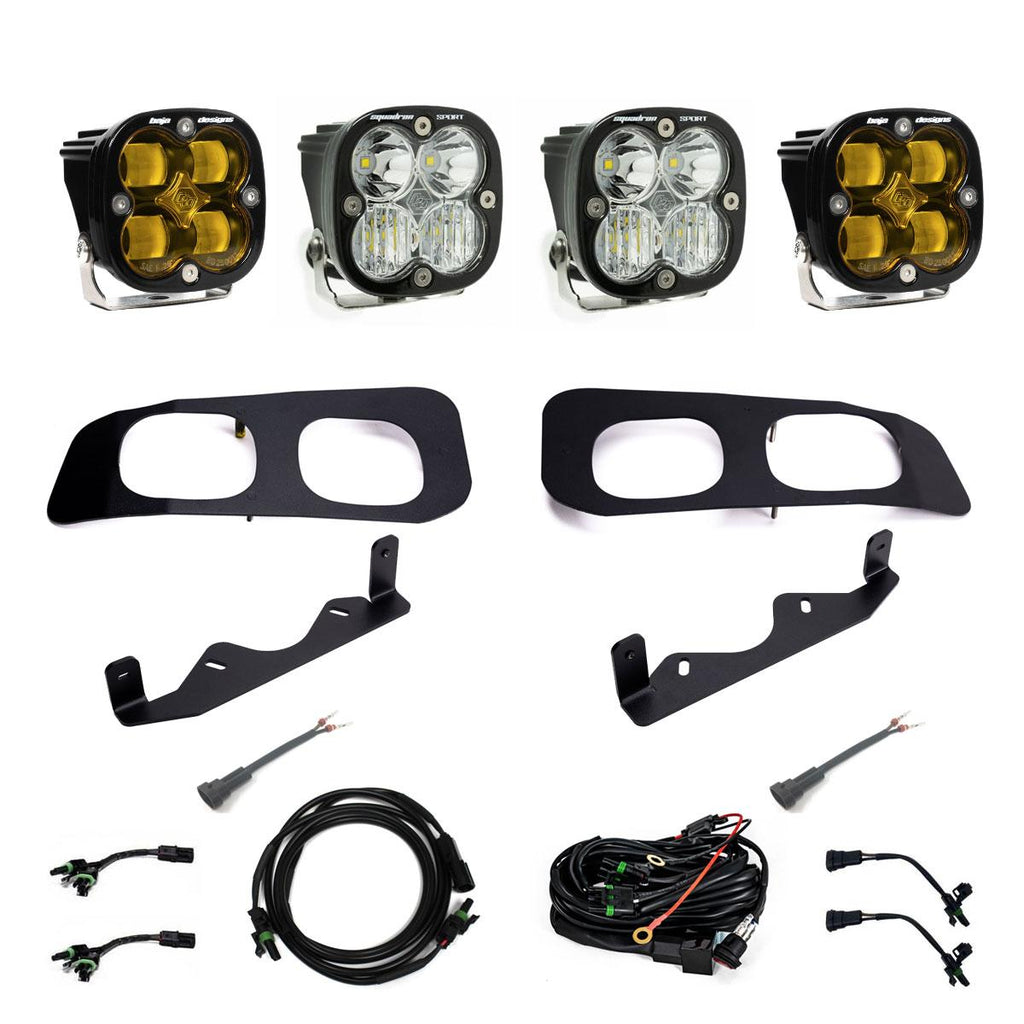 Squadron SAE/Sport Fog Pocket Kit 2023-On Ford F-250/350 Super Duty SAE Fog Baja Amber Toggle Wiring