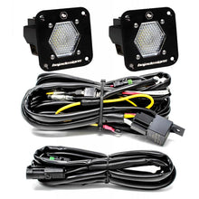 Load image into Gallery viewer, Baja Designs S1 Work/Scene LED light backup kit with two lights and wiring harness for easy installation.