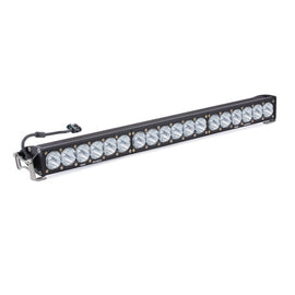 30-inch Baja Designs OnX6 High Speed Spot LED Light Bar designed for off-road vehicles, providing powerful illumination.