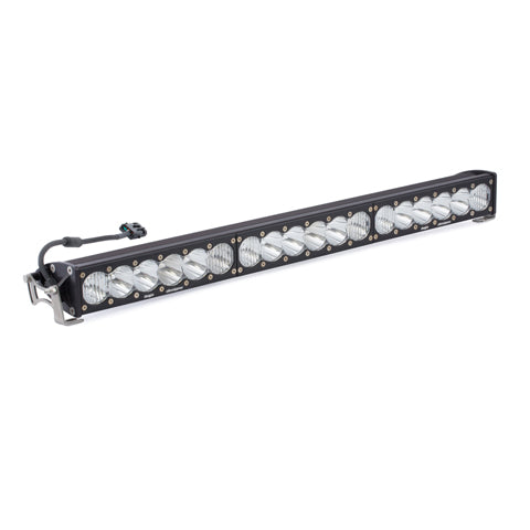 Baja Designs OnX6 30-inch Driving Combo LED light bar designed for offroad vehicles, featuring multiple high-intensity LED bulbs.