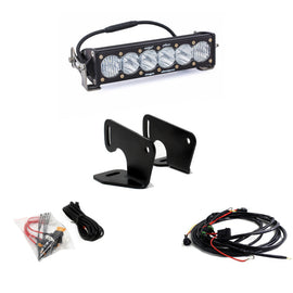 Baja Designs Polaris RZR Pro XP Hood Light Mount Kit with 10-inch OnX6+ light bar and installation accessories.