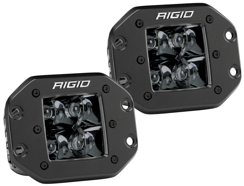 RIGID Industries D2 - Midnight Edition Flush Mount Spot Lights