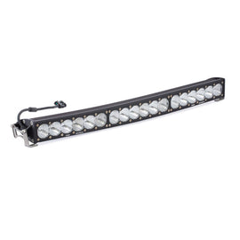 30-inch Baja Designs OnX6 Arc LED light bar featuring a sleek design with multiple high-intensity LED bulbs for optimal visibility.