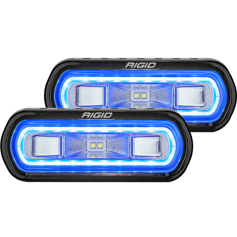 RIGID Industries SR-L Series Surface Mount LED Spreader Pair w/ Blue Halo - Universal