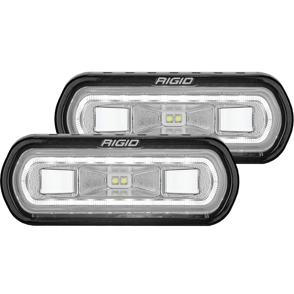 RIGID Industries SR-L Series Off-Road Spreader Pod 3 Wire Surface Mount with White Halo Pair