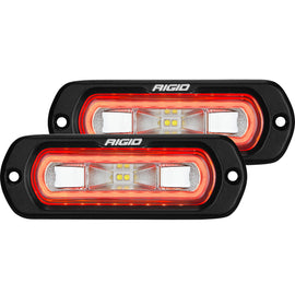 RIGID Industries SR-L Series Off-Road Spreader Pod 3 Wire Flush Mount With Amber Halo Pair