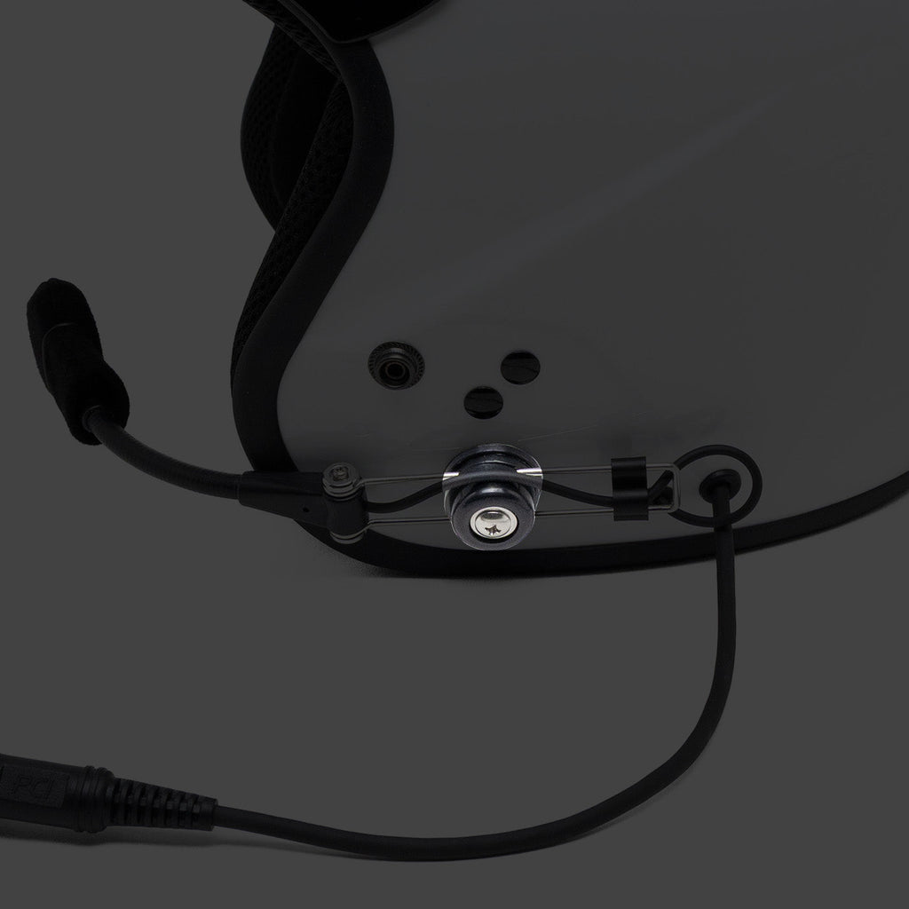 Wire Boom Hardware for Open Face Helmet or Headset