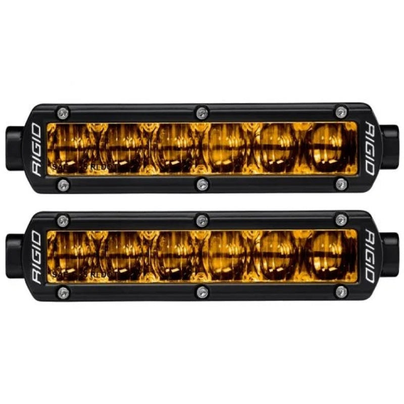 RIGID Industries 6in SR-Series Pro Dot / SAE Fog Lights (Pair) - Selective Yellow