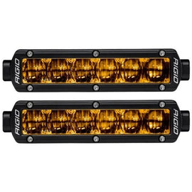 RIGID Industries 6in SR-Series Pro Dot / SAE Fog Lights (Pair) - Selective Yellow