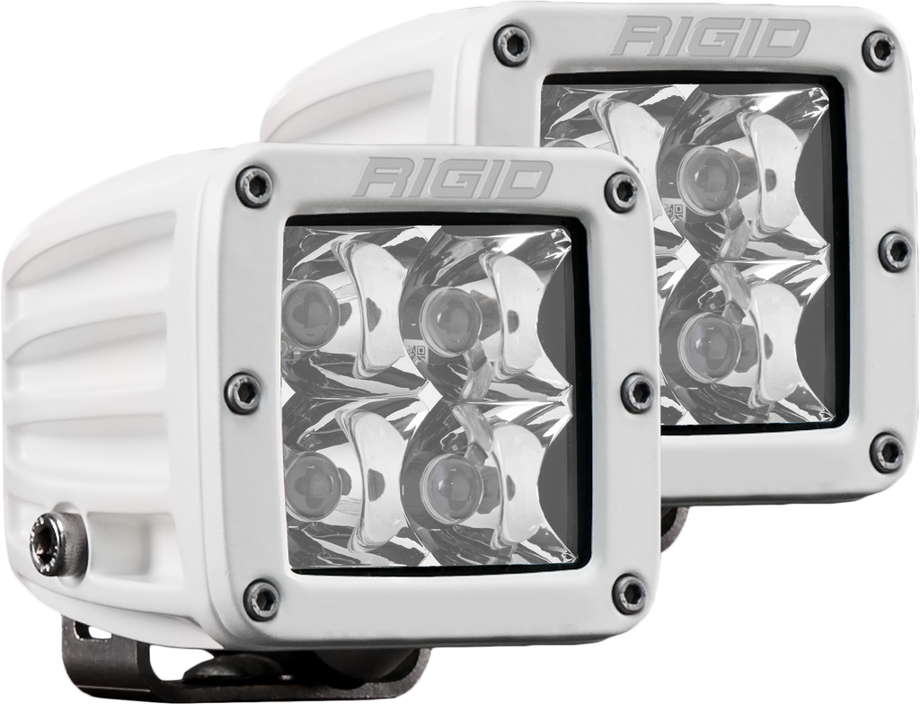 RIGID Industries Hybrid Spot Surface Mount White Housing Pair D-Series Pro