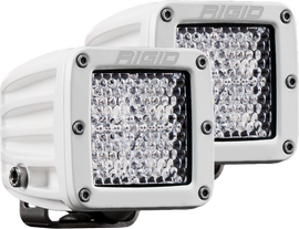 RIGID Industries Hybrid Diffused Surface Mount White Housing Pair D-Series Pro