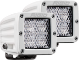 RIGID Industries Hybrid Diffused Surface Mount White Housing Pair D-Series Pro