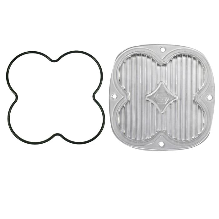 Baja Designs XL Wide Cornering Lens Kit with lens cover and rubber gasket for enhanced off-road lighting performance.