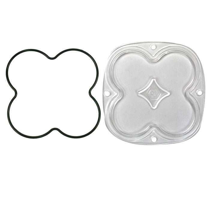 Baja Designs XL Spot Lens Kit for Pro and Sport models, featuring a clear lens and rubber gasket for secure installation.