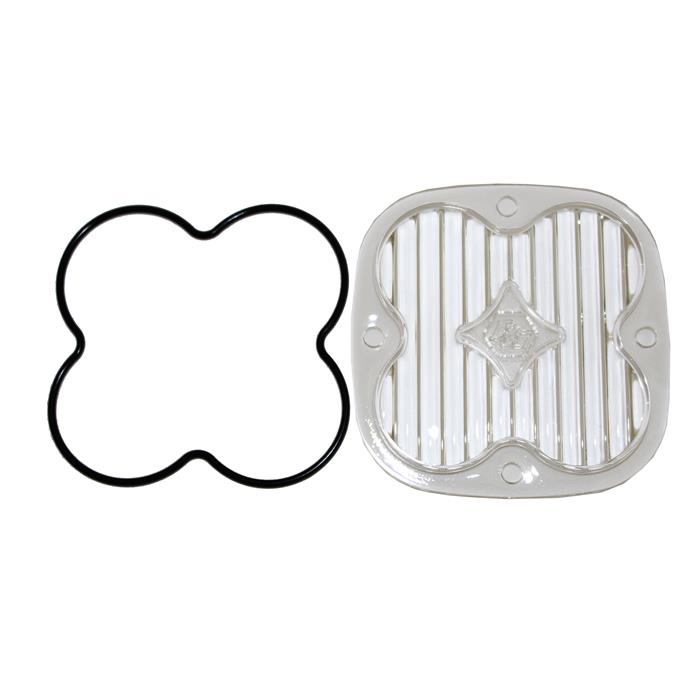 Baja Designs Squadron Wide Cornering Lens Kit with lens cover and gasket for enhanced off-road visibility.