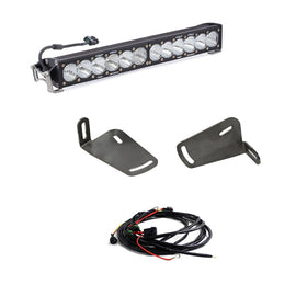 Baja Designs 2019+ Ram Rebel 1500 OnX6+ 20in Bumper Kit with clear lights, mounting brackets, and wiring harness.
