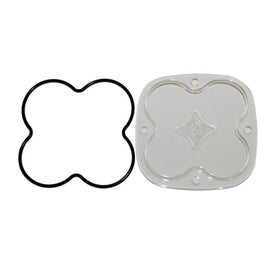 Baja Designs Squadron Pro/Sport Spot Lens Kit with clear lens and rubber gasket for off-road lighting upgrades.