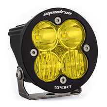 Load image into Gallery viewer, Baja Designs Squadron R Sport LED light pod with amber lenses, designed for driving and combo patterns, featuring a durable black housing.