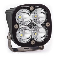 Load image into Gallery viewer, Baja Designs Squadron Pro Spot Pattern Black LED Light Pod with four clear lenses and a sturdy mounting bracket.