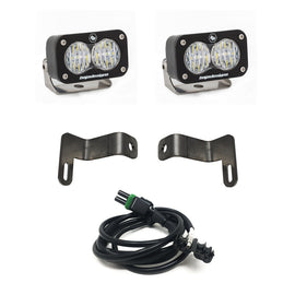 Baja Designs S2 Sports Reverse Kit for 2019+ Ram 2500/3500 includes two lights, mounting brackets, and wiring harness.
