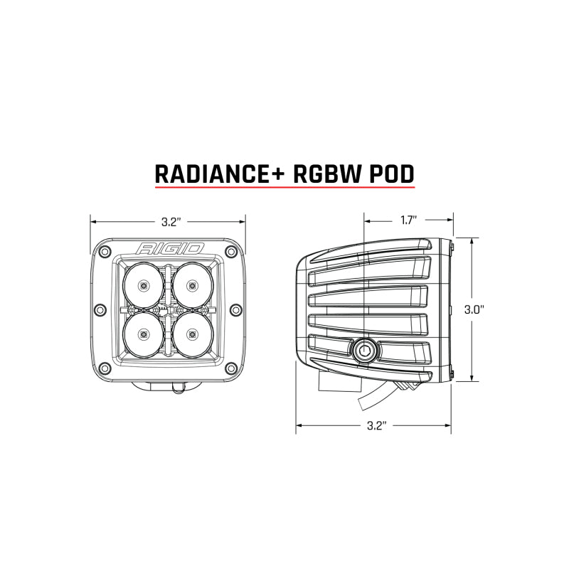 RIGID Industries Radiance+ Pod RGBW - Pair