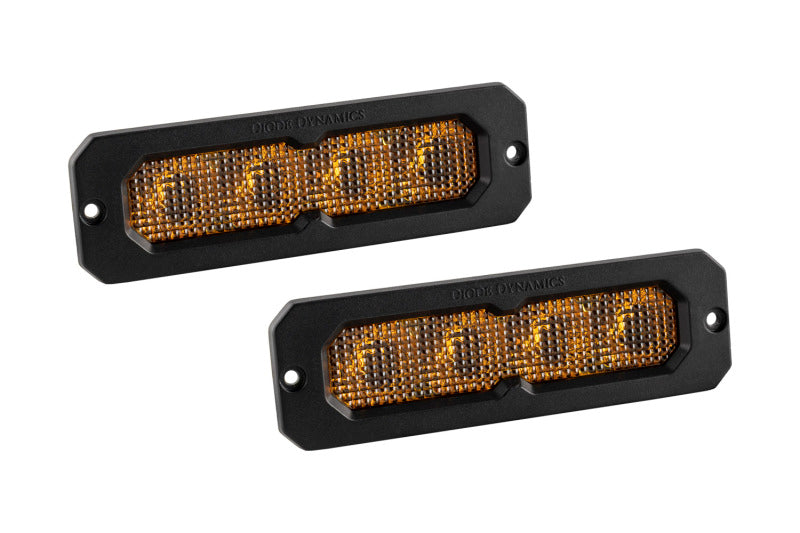 Diode Dynamics SS6 Sport Yellow Flood Flush ABL (pair) 3000K
