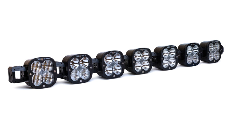 Baja Designs XL Linkable LED Light Bar featuring seven clear LED pods for enhanced off-road visibility and performance.