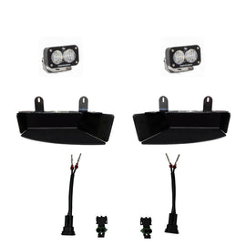 Baja Designs S2 Sport Fog Pocket Kits for 2019+ Ram 2500/3500, including fog lights and mounting brackets.