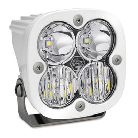 Baja Designs Squadron Sport white LED light pod with clear lens, featuring a compact design and dual light pattern.