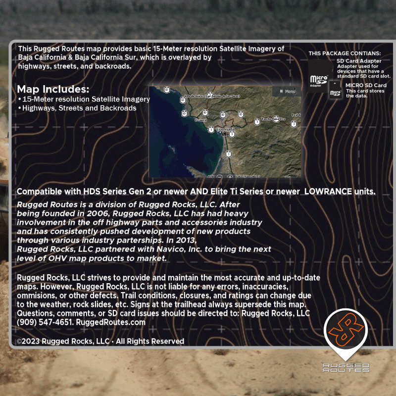 Baja Peninsula Satellite Imagery Lowrance Map