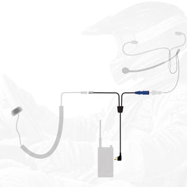 RUGGED Wired XL Single Seat Car Harness with Pre-Wired 2-Pin Rugged Handheld Radio Connector