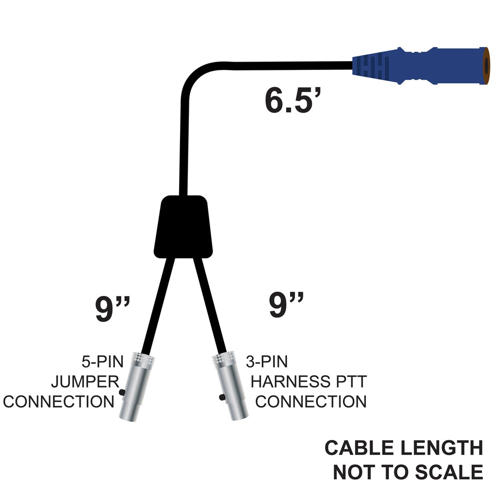 RUGGED Wired SPECIAL LENGTH Single Seat Car Harness without Radio Jumper