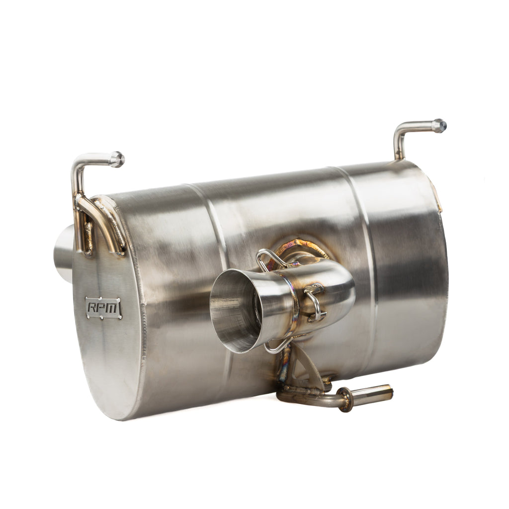 RPM Kawasaki H2 3/4 Exhaust – 2.5" Mid Pipe + Chambered Muffler | Straight or E-Valve Option