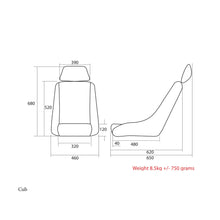 Load image into Gallery viewer, Cobra CUB Steel Racing Seat — view 2