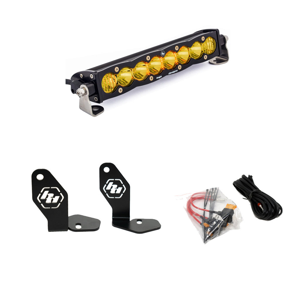 Baja Designs S8 10 inch Hood Mount Kit Amber for Polaris RZR Pro R 2022-2024 - SKU 448102