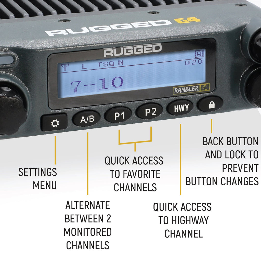 Base Camp - Rambler G4 High Power Mobile Radio with Fiberglass Antenna Kit