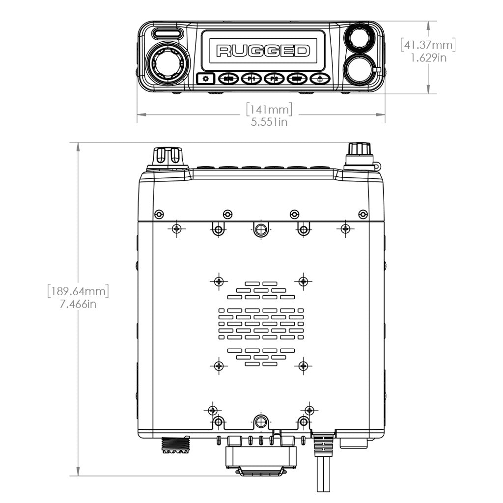 Base Camp - Rambler G4 High Power Mobile Radio with Fiberglass Antenna Kit