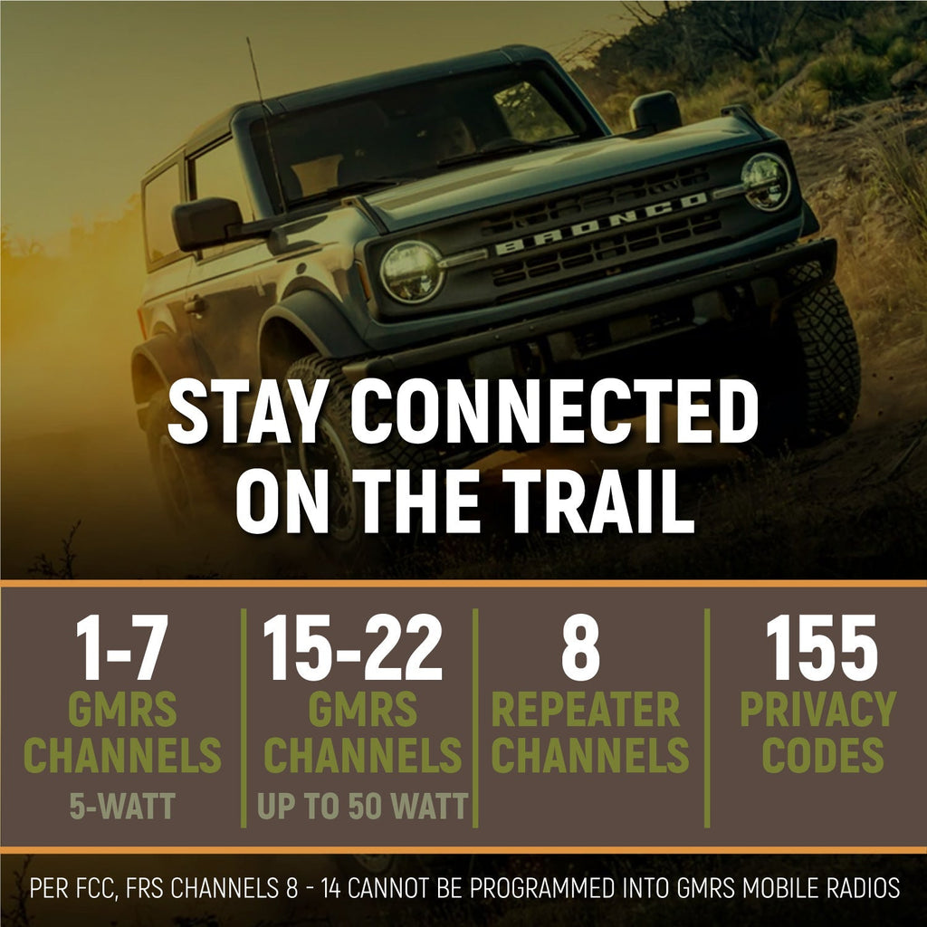 Base Camp - Rambler G4 High Power Mobile Radio with Fiberglass Antenna Kit